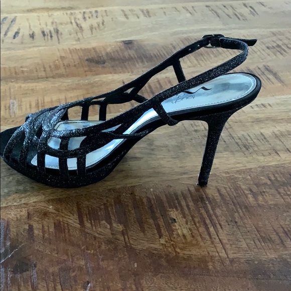 Black sparkly 4” high heels. Never worn. - Picture 2 of 7